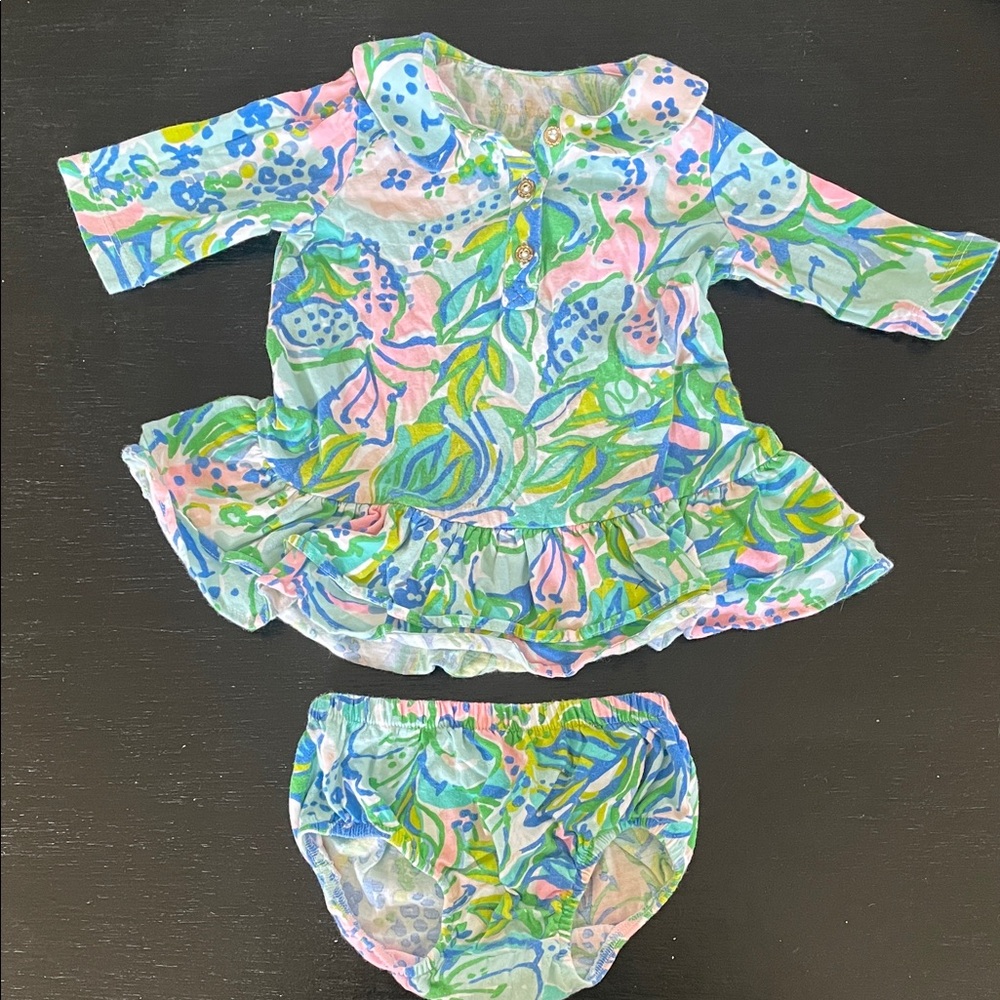Lilly Pulitzer In the Grove Baby Dress Set